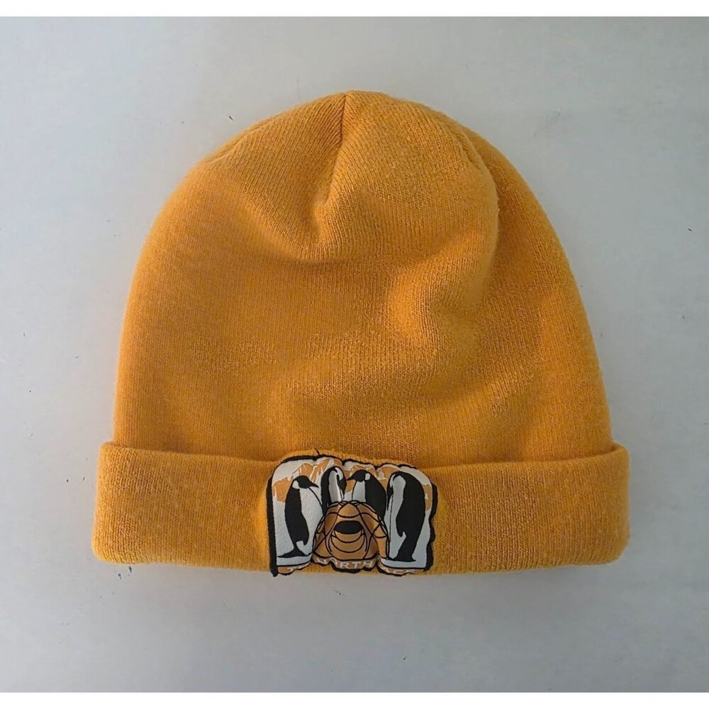 The North Face Yellow Beanie Hat Penguin Graphic Unisex  - One Size - GUC